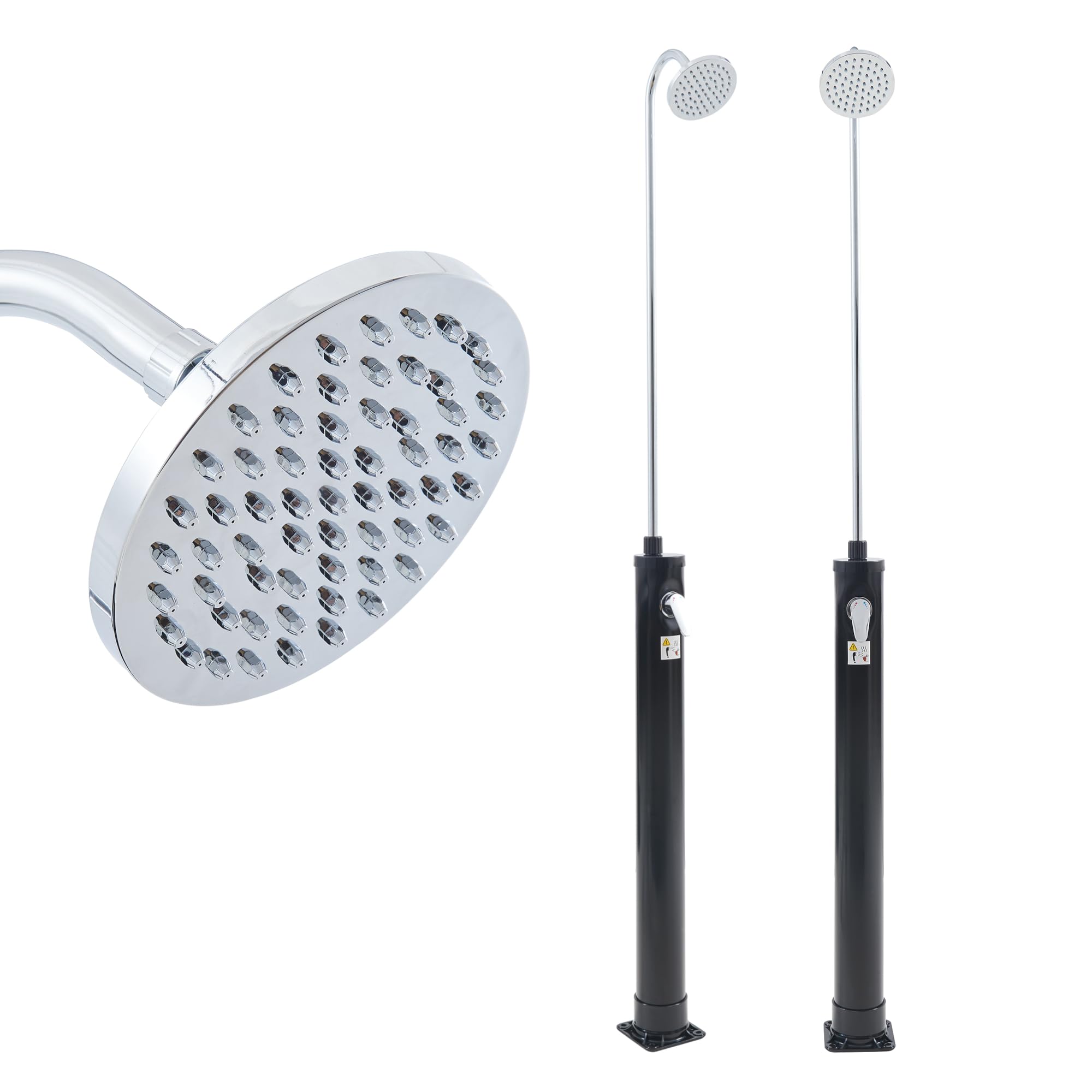 casa.pro Douche Solaire de Jardin Extérieure Réservoir d'Eau 9 L avec Pommeau de Douche Pivotant Température Réglable Max. 60°C sans Raccordement Électrique Économie d'Énergie Résistant Jardin Piscine