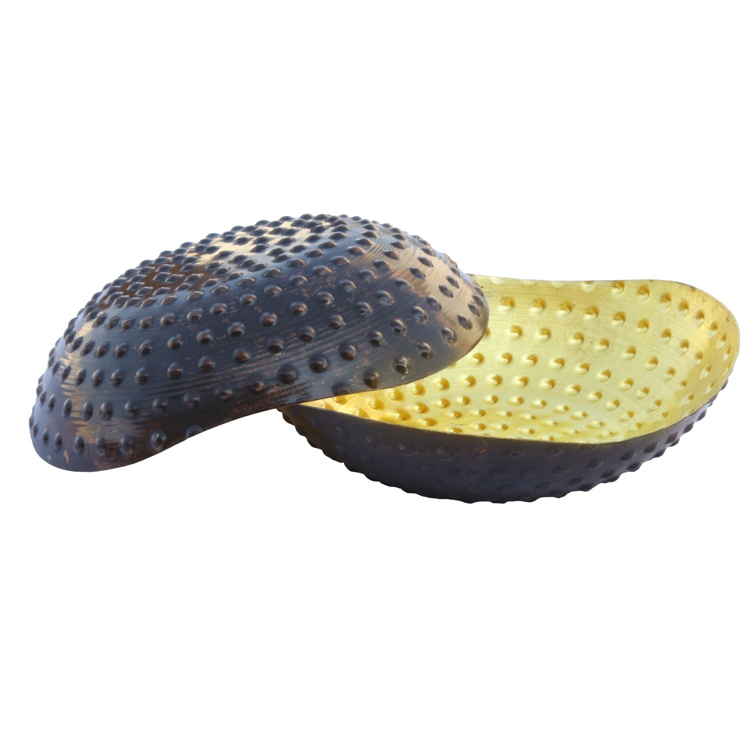 De Kulture Works™ Pure Brass Nail Hammered T-Light Votive Candle Holder Set of 2-3X0.5 DH (Inches) (Gold)