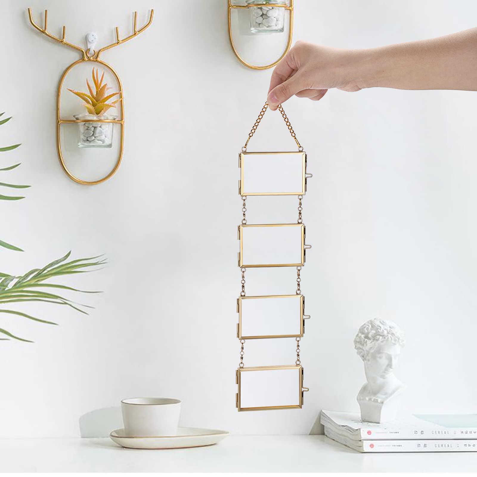 コラージュフレーム カスタムパズルフォトフレームコラージュダイヤモンド木製額縁セット