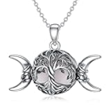 Tree of Life Necklace 925 Sterling Silver Family Celtic Tree Necklace Dainty Pendant Irish Jewelry Birthday Anniversary Christmas Gifts for Women Mom Wife Girlfriend