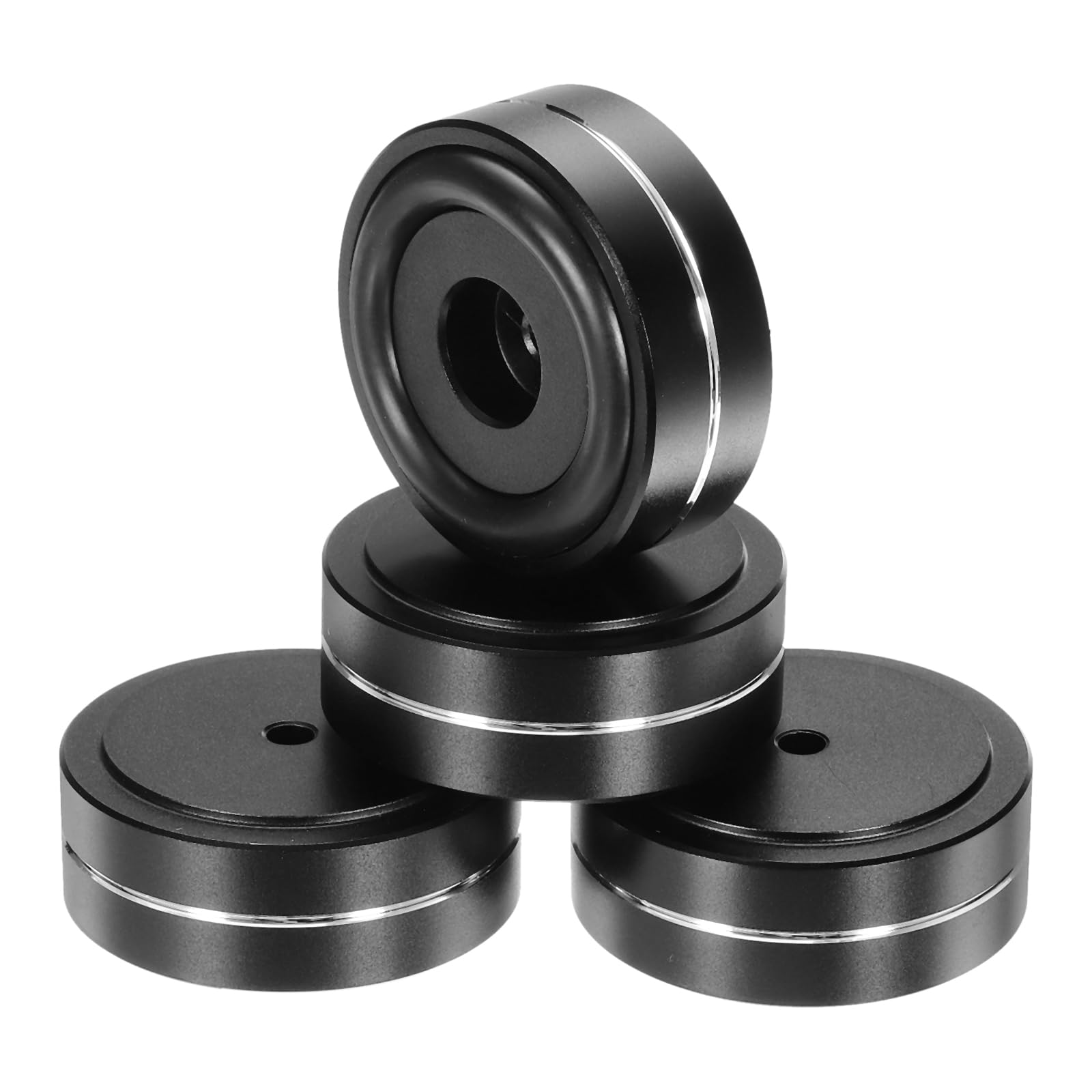 MECCANIXITY 16 almohadillas de aislamiento de subwoofer, 40 x 15 mm, almohadillas de aislamiento de altavoces, puntas de altavoz, tocadiscos de audio, monitor de estudio, almohadilla de aislamiento