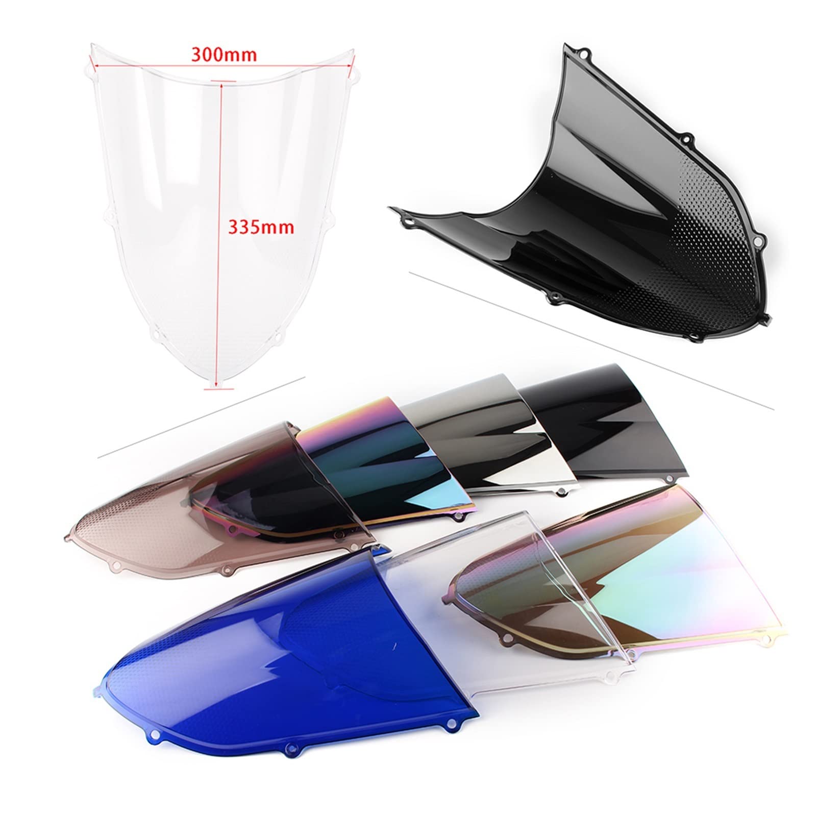 Amazon.co.jp: オートバイスフロントガラス に適合するZX-10R用0405ABS