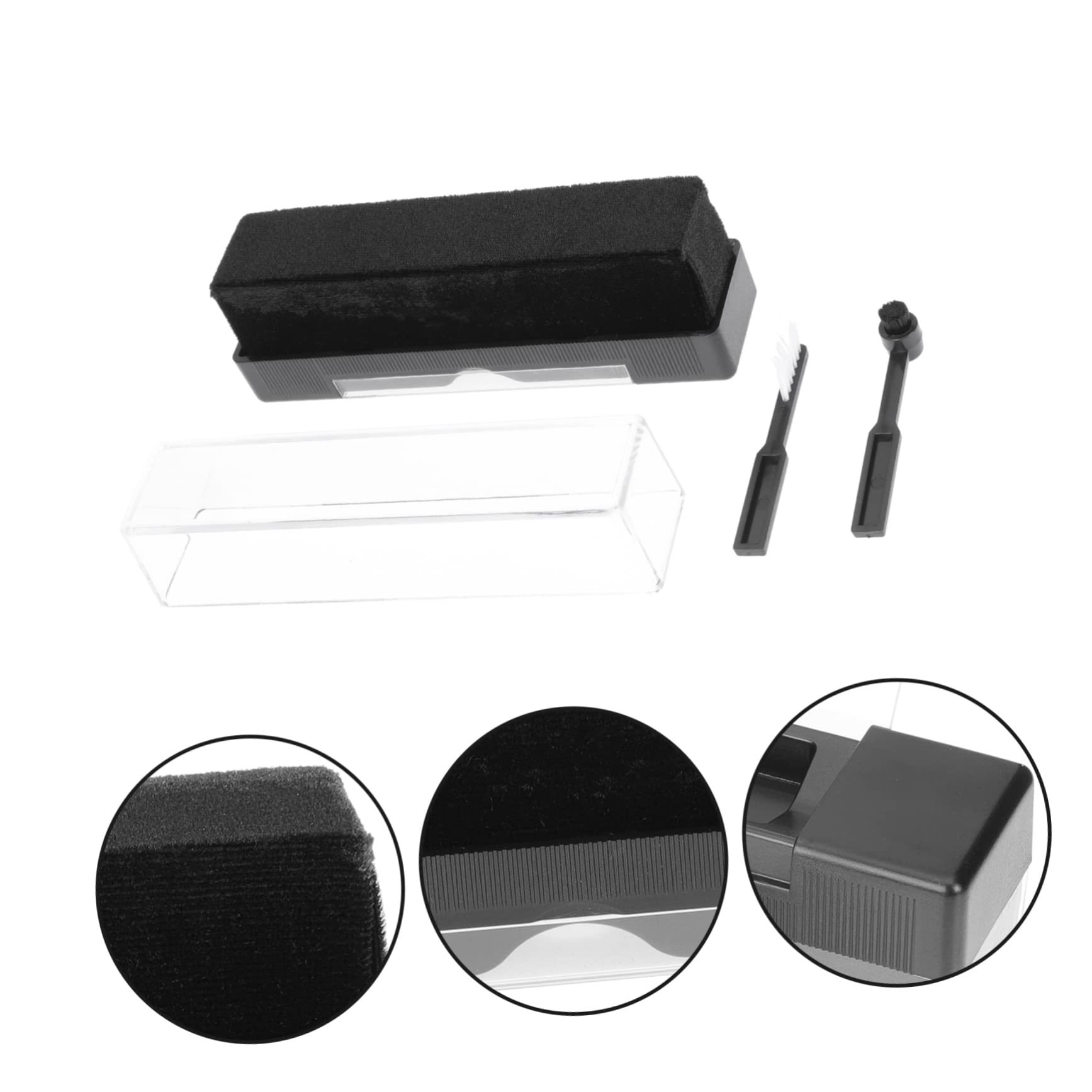 OSALADI 4ensembles Brosse De Nettoyage Antistatique pour Vinyles Kit De Nettoyage Compact Et Portable pour Platines Brosse Douce pour Disques Vinyles
