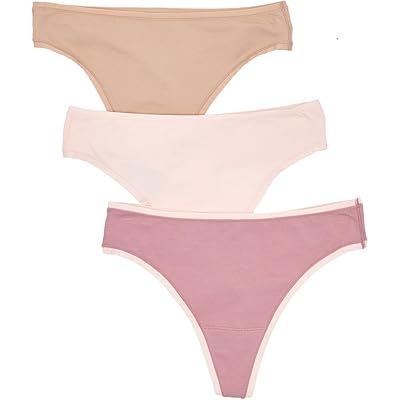 Natori Bliss Bare Cotton Thong 3-Pack