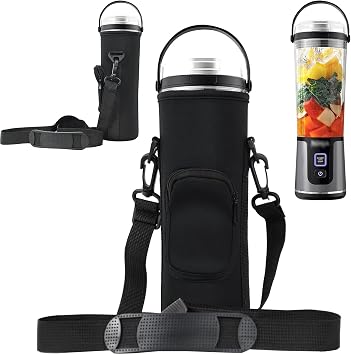 Storage Bag for Ninja Portable Blender Dust Cover Sleeve with Adjustable Shoulder for Ninja BC151NV/BC51NV/BC151BK/BC151CR/BC151EM/ BC151PR/BC151WH/BC155PS Blast Portable Blender Black