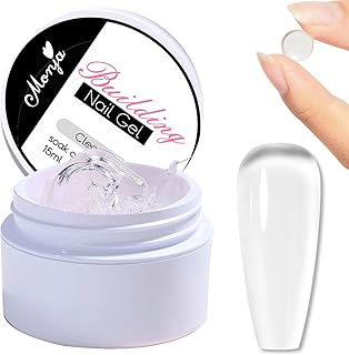 EONFAVE Clear Builder Nail Gel - Builder Gel for Nails Nail Extension - Nail Strengthener - LED UV Builder Gel for Nails - Split Nail Repair - Use with Nail Forms - Nail Art Decoration