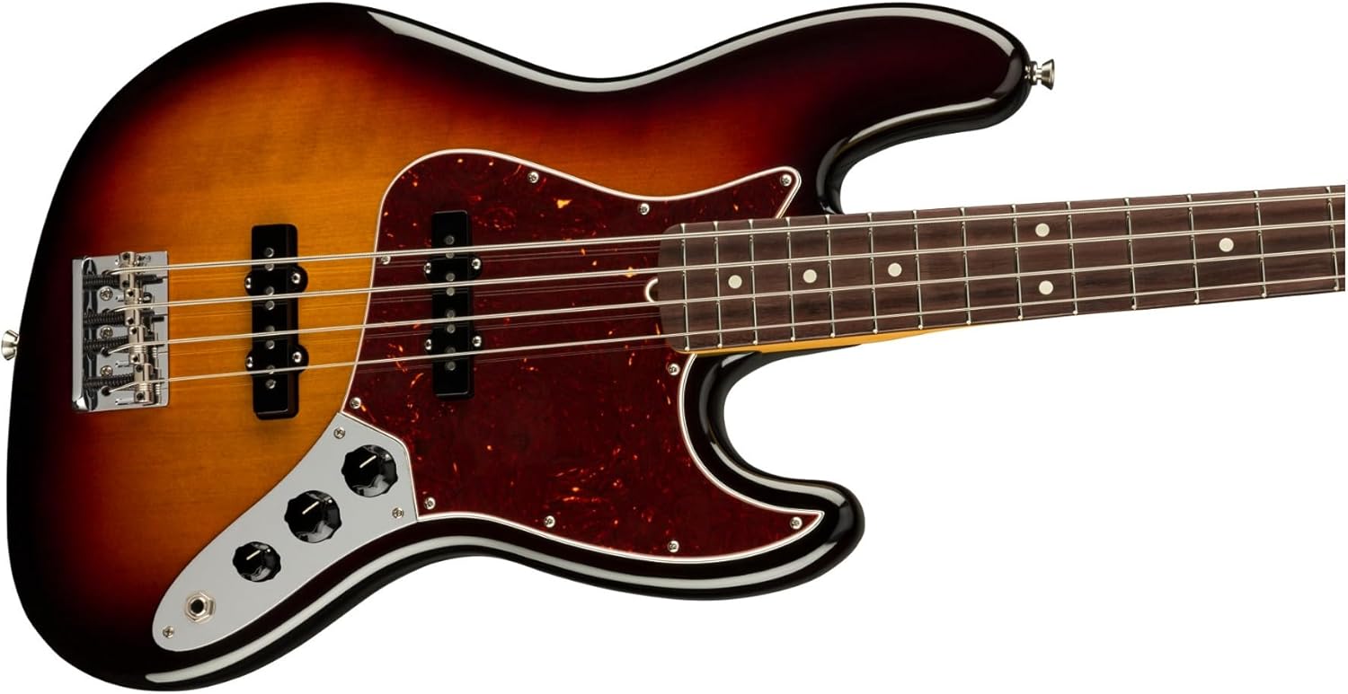 Fender American Professional II Jazz Bass, 3-Color Sunburst, Rosewood Fingerboard