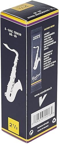 Miniatura 5 de Vandoren SR2725R Saxo tenor Java Red Cañas Fuerza 2.5 Caja de 5 & SR2225 Saxo Tenor Cañas Tradicionales Fuerza 2.5 Caja de 5