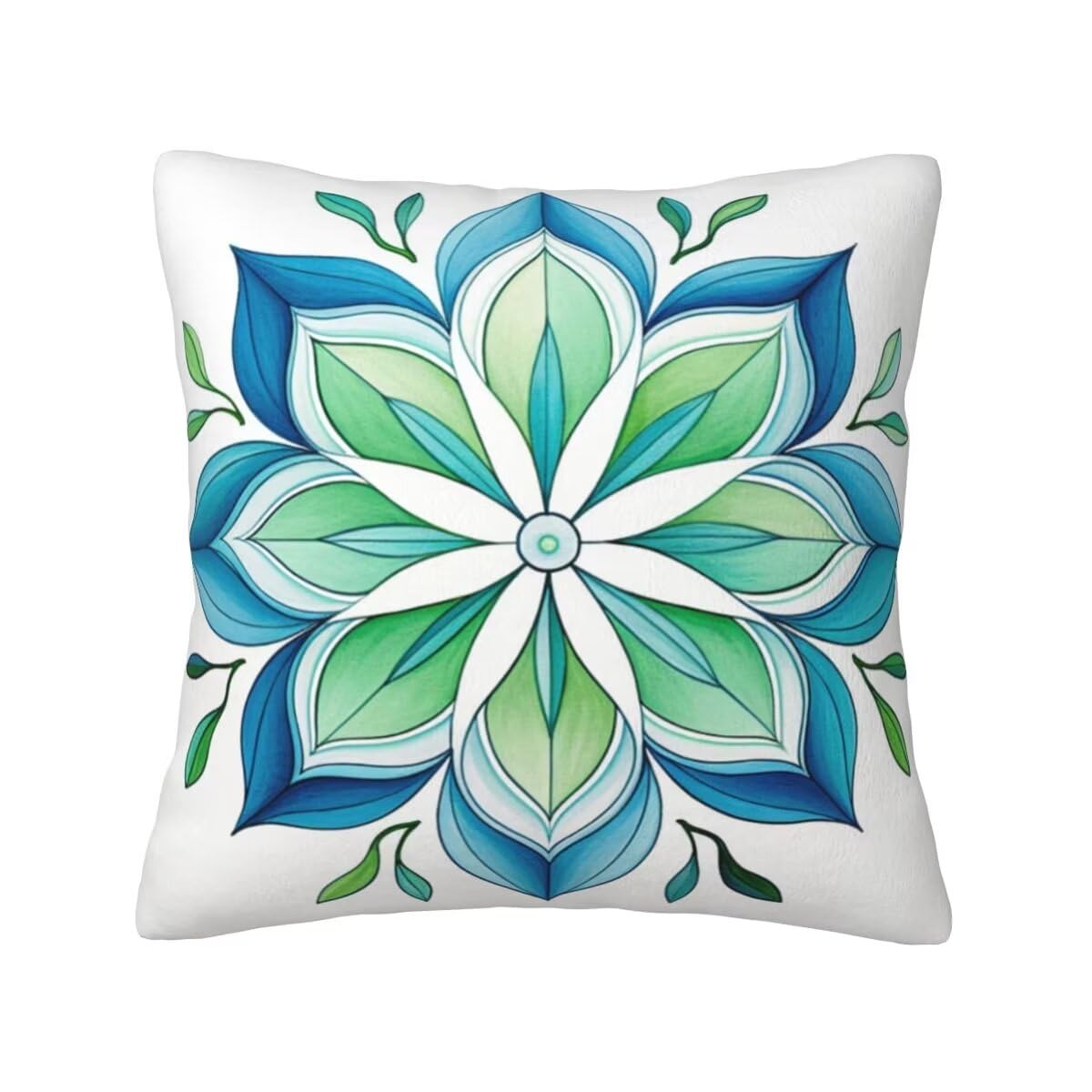 Housse de coussin en velours doux bleu 45x45 cm pour canapé usé
