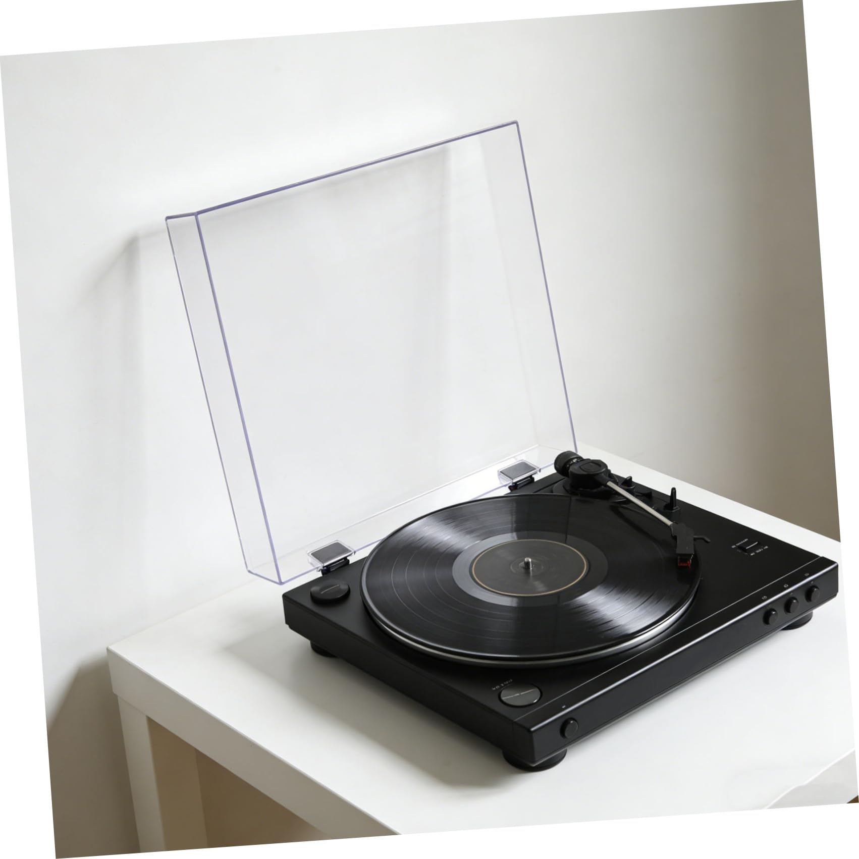 GALPADA Coperchio Antipolvere Rigido Trasparente in Acrilico per Vinili 41x33x6 Cm, Copertura Protettiva per Componenti Stereo, Protezione Antipolvere Totale per Apparecchiature Audio