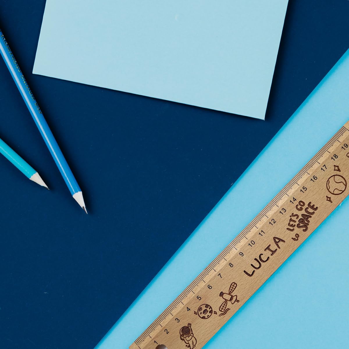 Personalizzato righello in legno 20 cm per bambini inizio scuola 2024