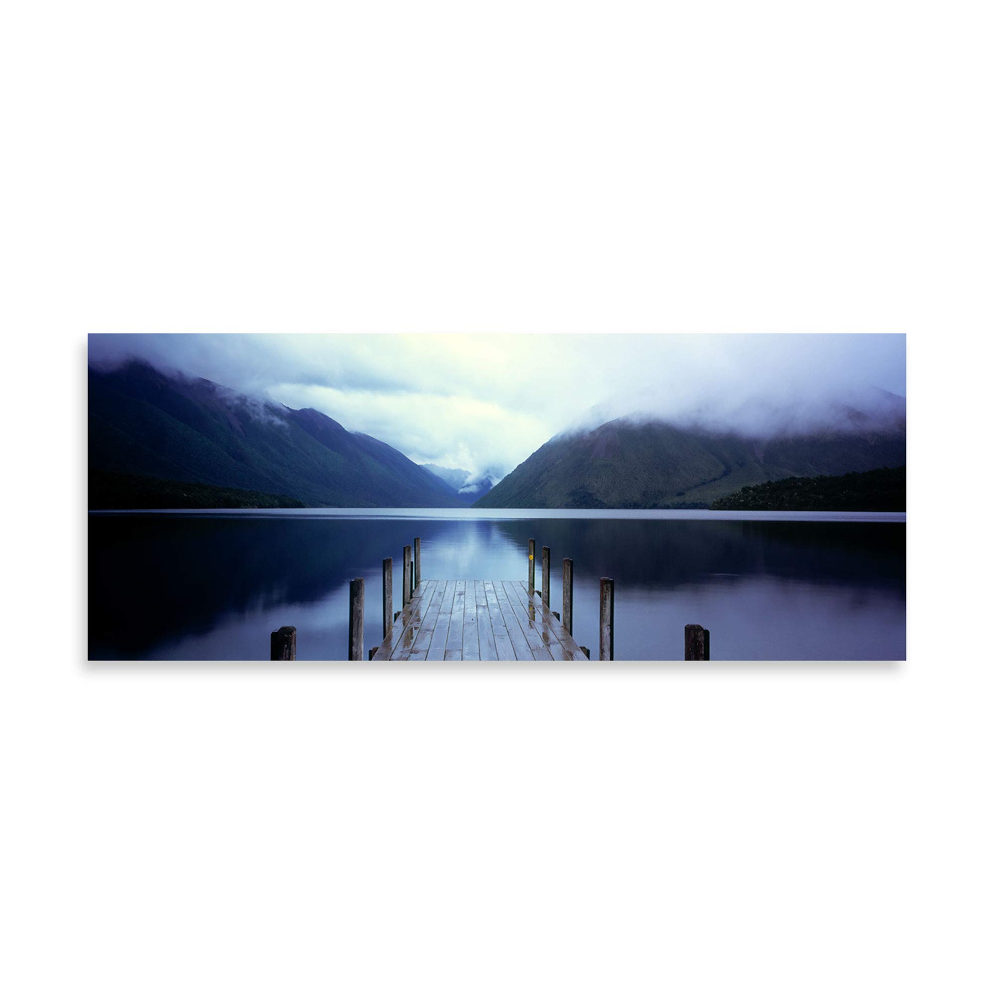 PosterArtNow Serene Dock Ii Beautiful Tasteful Classy Classic Nature Mountain Quality Photo Home Decoration 20X8