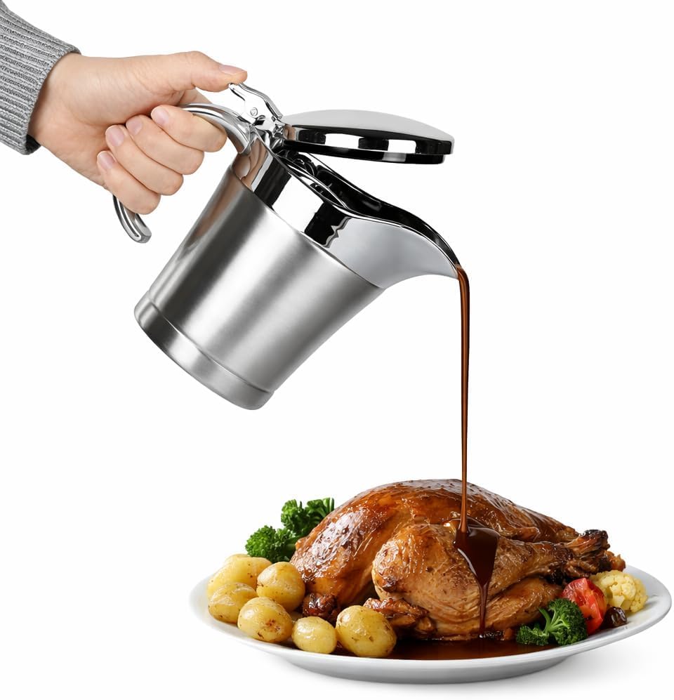 Mis.Moon Stainless Steel Thermal Gravy Boat...