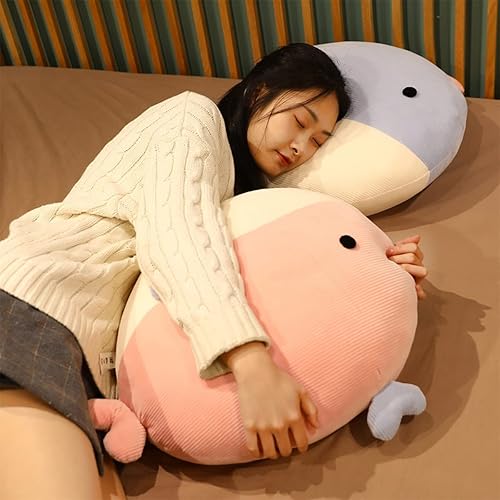 Miniatura 3 de Almohada de peluche de 138 pulgadas suave y lindo pez rosa almohada de peluche Kawaii para abrazar el cuerpo esponjoso juguete de peluche de anime