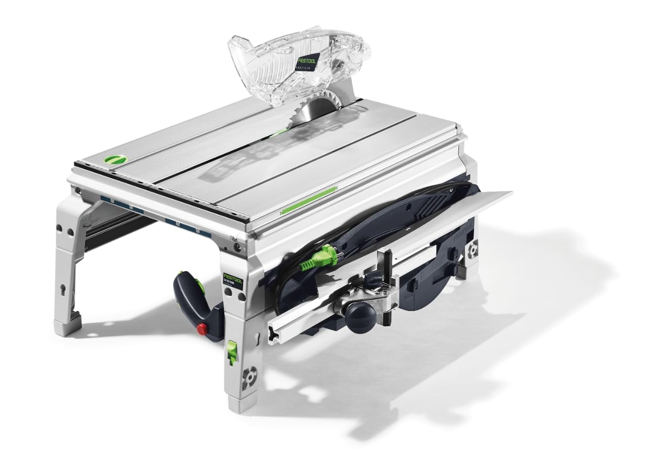 Festool Tischzugsäge CS 50 EBG-FLR PRECISIO - 1200W Montagesäge & Kappsäge | Präzise Unterflurzugsäge mit 52mm Schnitthöhe, Winkelanschlag, Wood Universal Sägeblatt und umfangreichem Zubehörset