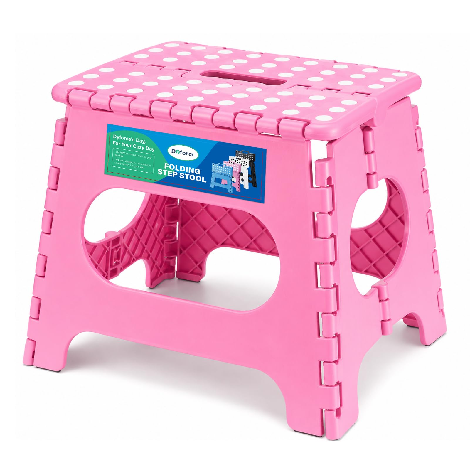 Dyforce Kids Step Stool 11 Inch, 300lbs Folding Step Stool for Adults