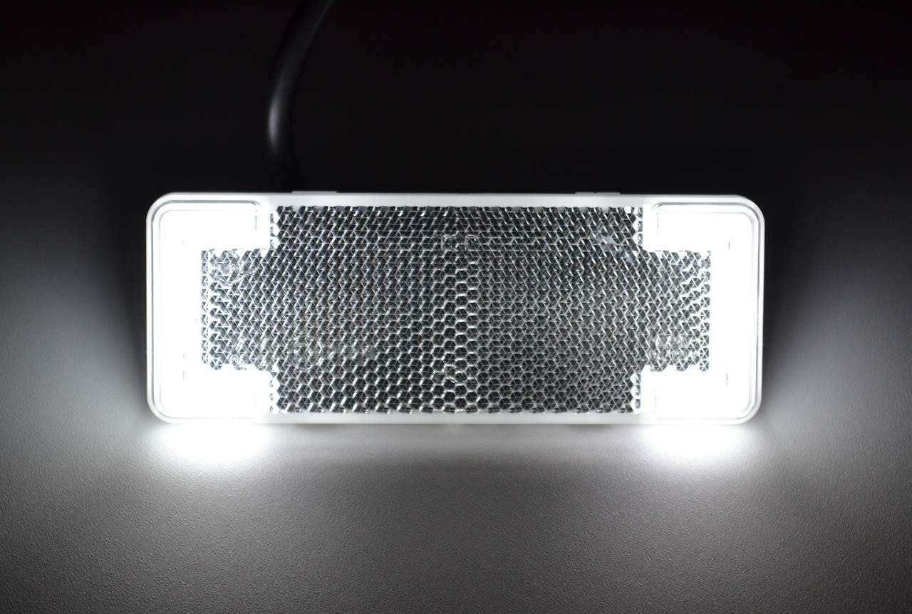 8 x 12/24 V LED białe neonowe przednie boczne obrysowe światła pozycyjne z uchwytami podwozia ciężarówki przyczepa busa kempingowego
