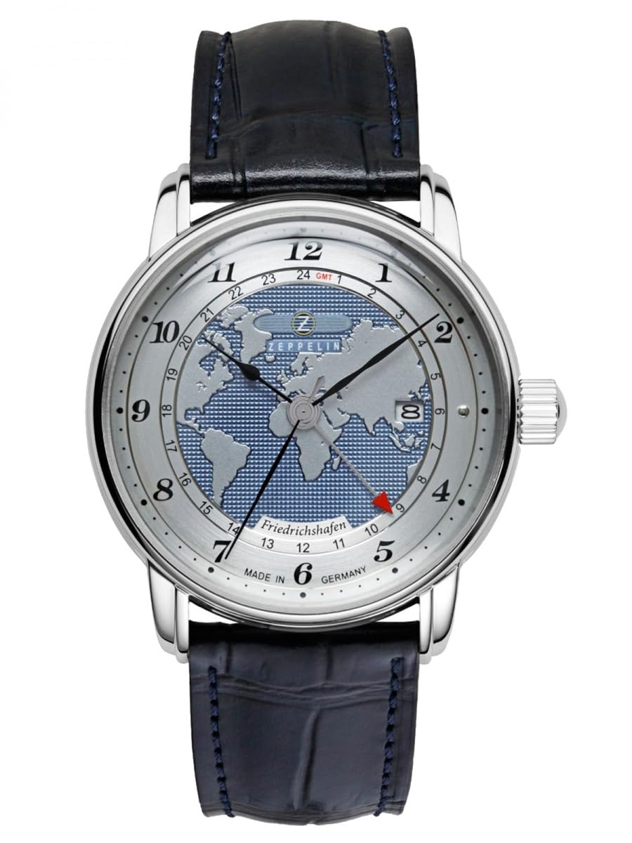Amazon.com: Zeppelin Z85963 Mens Friedrichshafen GMT Leather Strap