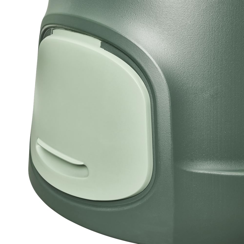 Elho Green Basics kompostownik ogrodowy, 200 l, 100% plastik z recyklingu, Ø dł. 66,6 x szer. 65,0 x wys. 72,5 cm, zielony/zielony liściasty