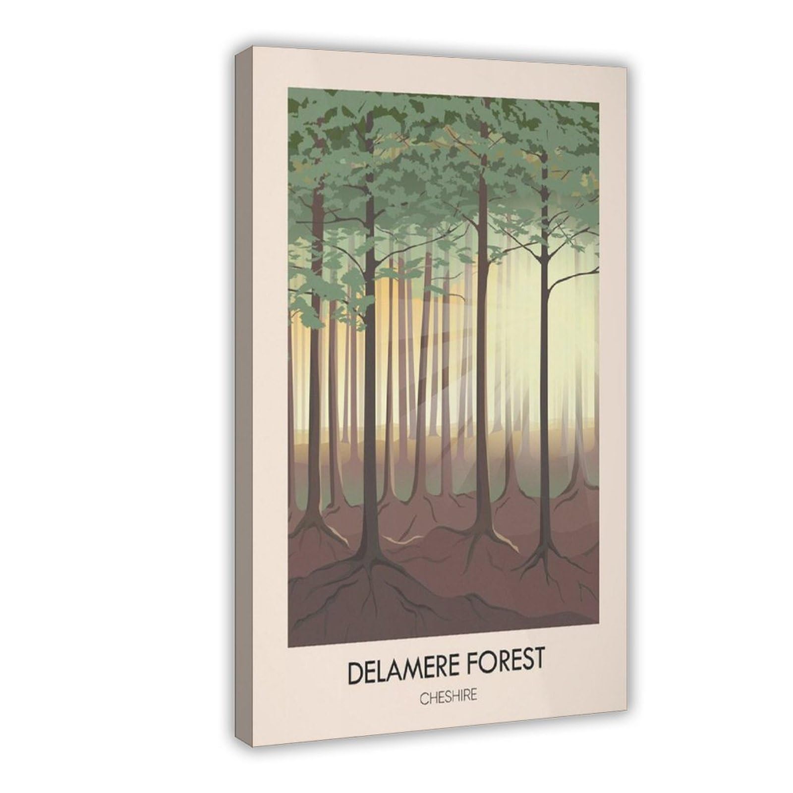 Bareronor Delamere Forest Canvas Poster Bedroom Decor Landscape Office Room Decor Gift 8" L X 12" W