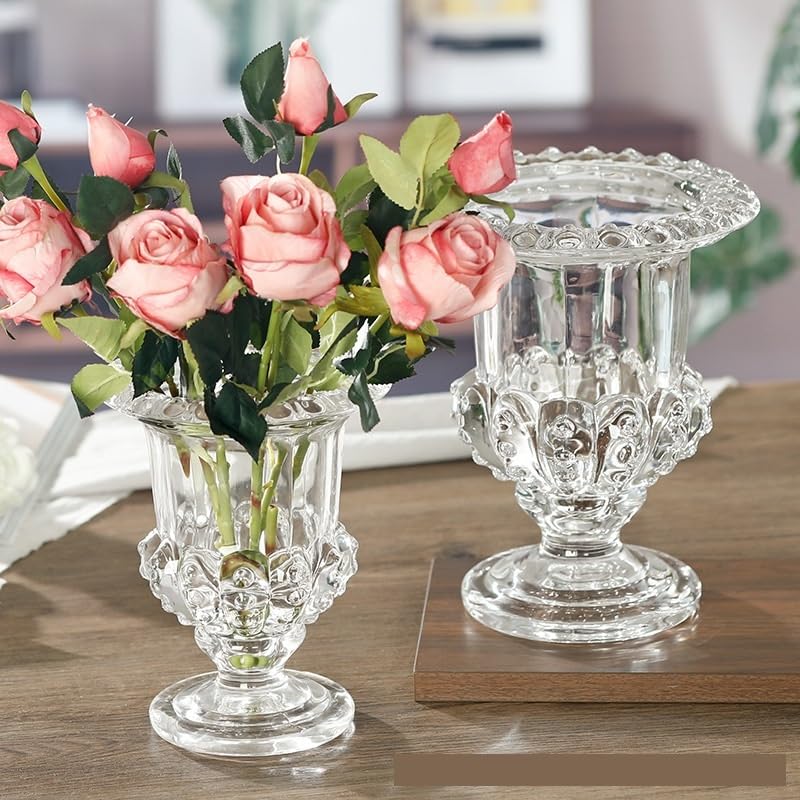 Vase en verre haut rétro pour une décoration de salon cosy - 4