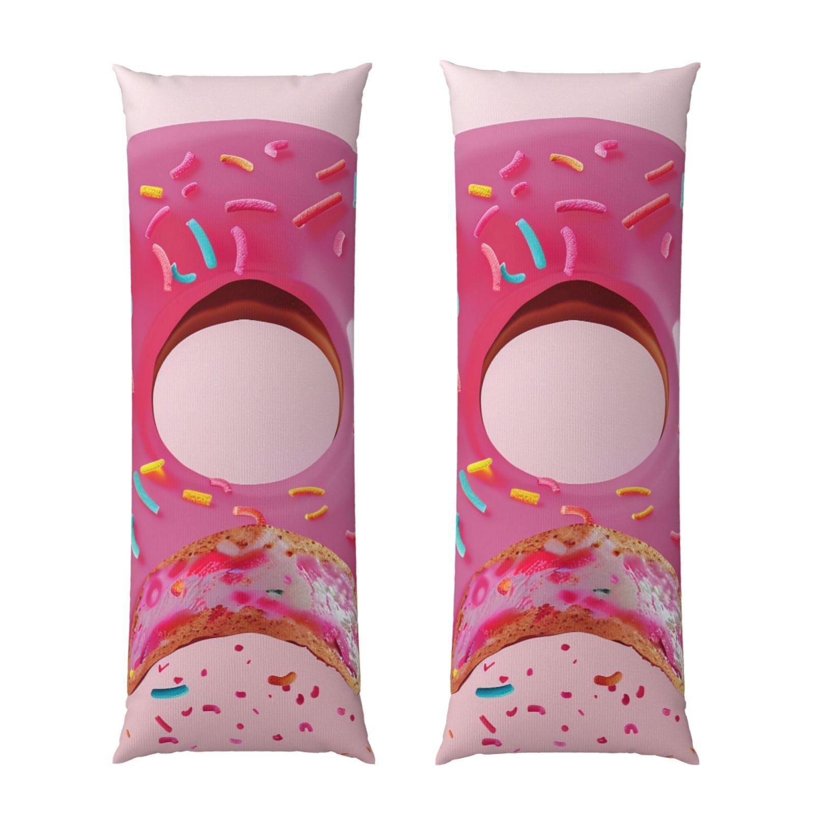 Body Pillow Cover 20x54 Inch, Donut Print Long Lumbar Pillow Case with Zipper Long Body Pillowcase Decorative for Bed Sofa Bedroom
