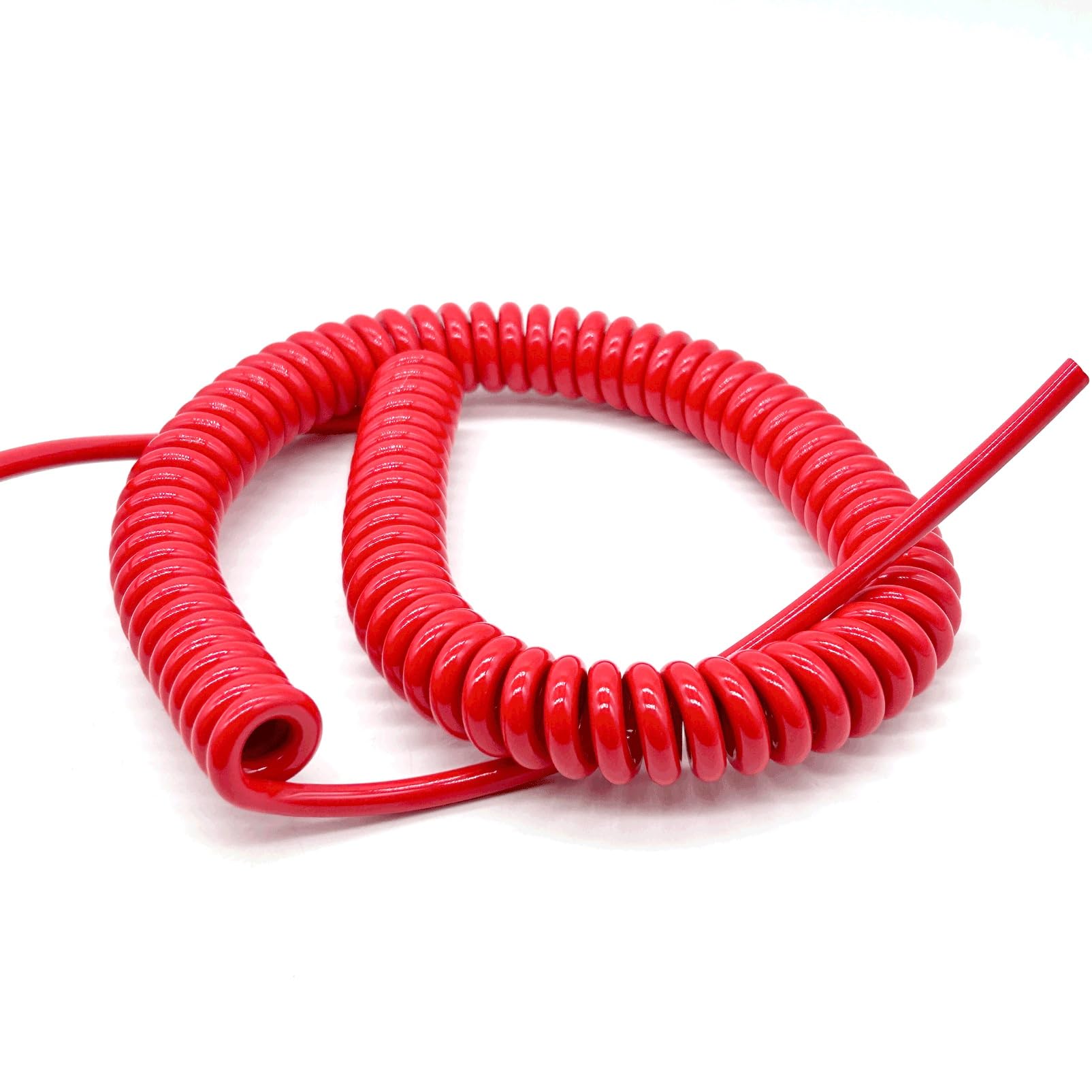 PULaif Spring Spiral Cable, 2C Spiral Spring Wire Polyurethane Cold Resistant Grounding Stretch 9M Retractable Sizes(13AWG 2.5mm2)