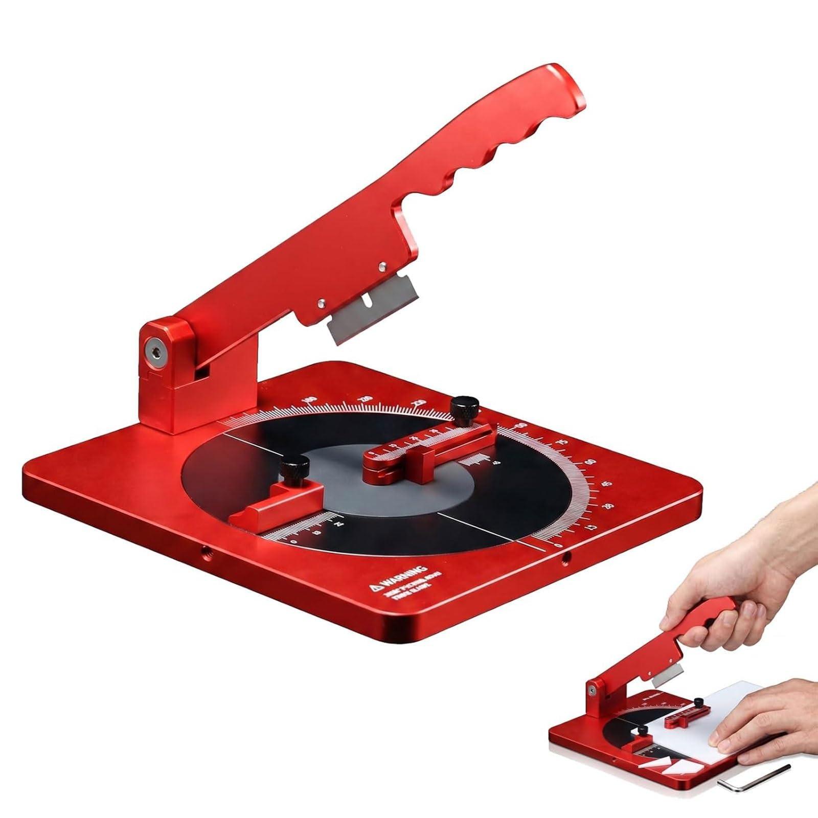Tavolo da taglio regolabile per gomma e plastica di precisione, taglio 3-49 mm, 180° modellismo taglierino per hobbisti e modellatori di scala