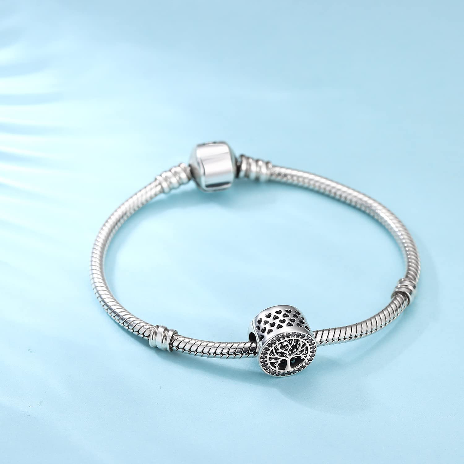 Abalorios Charms Colgantes de Plata de Ley 925 Árbol de la Vida Abalorios Charm Compatible con Pulsera Pandora y Europeo, Regalo para Mujeres y Niñas