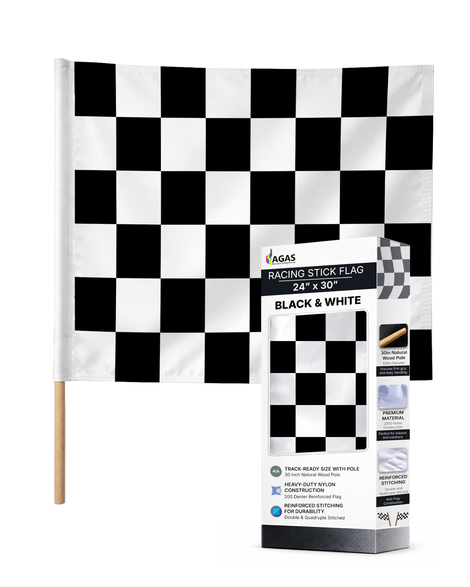 Amazon.com : AGAS Checkered Racing Flags Black White Pattern