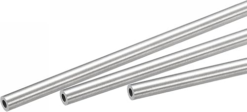 uxcell Tubo de acero inoxidable 316, tubo de 0.118 in OD 0.039 in de espesor de pared de 9.843 in de longitud de 3 piezas