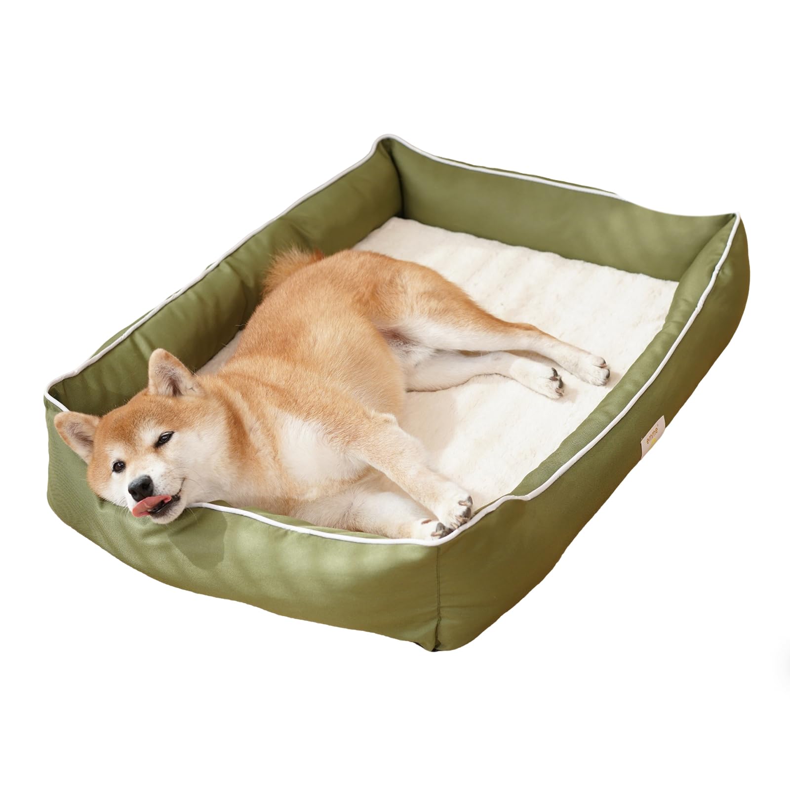 EMME Waterproof Dog Bed All-Season Pet Bed Washable Pet Sofa Sturdy Oxford Fabric Non-steamy Pet Cushion Non-Slip 70x50x12cm, Green — image 1
