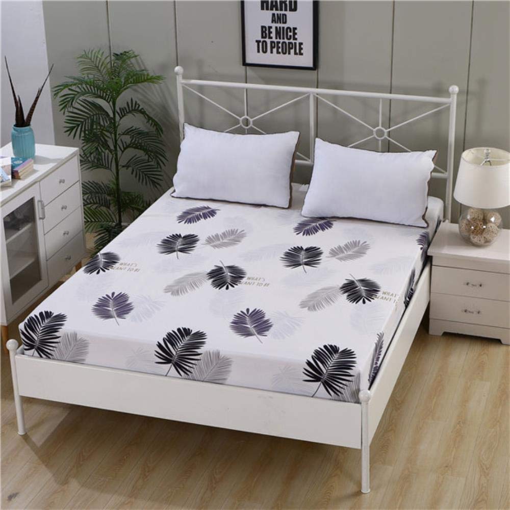 CTOBB 1 pc 100% polyester high-grade printing encryption fabric With button fitted sheet four corners elastic Various specifications,anqila,80x200x26cm