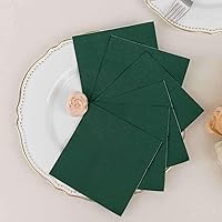 Vista 33 de Efavormart 50 Pack Servilletas de papel para fiestas de 2 capas, suaves, blancas con borde dorado de papel de fiesta, servilletas para cenas