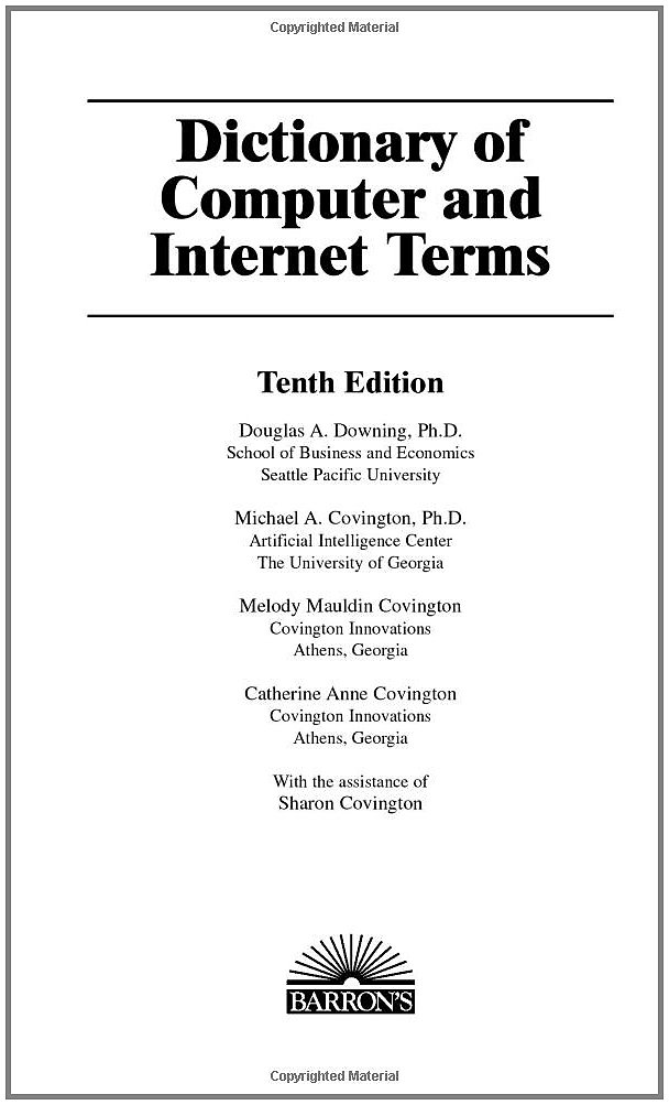 Buy Dictionary of Computer and Internet Terms (Barron's Business Dictionaries) — BookShops.in
