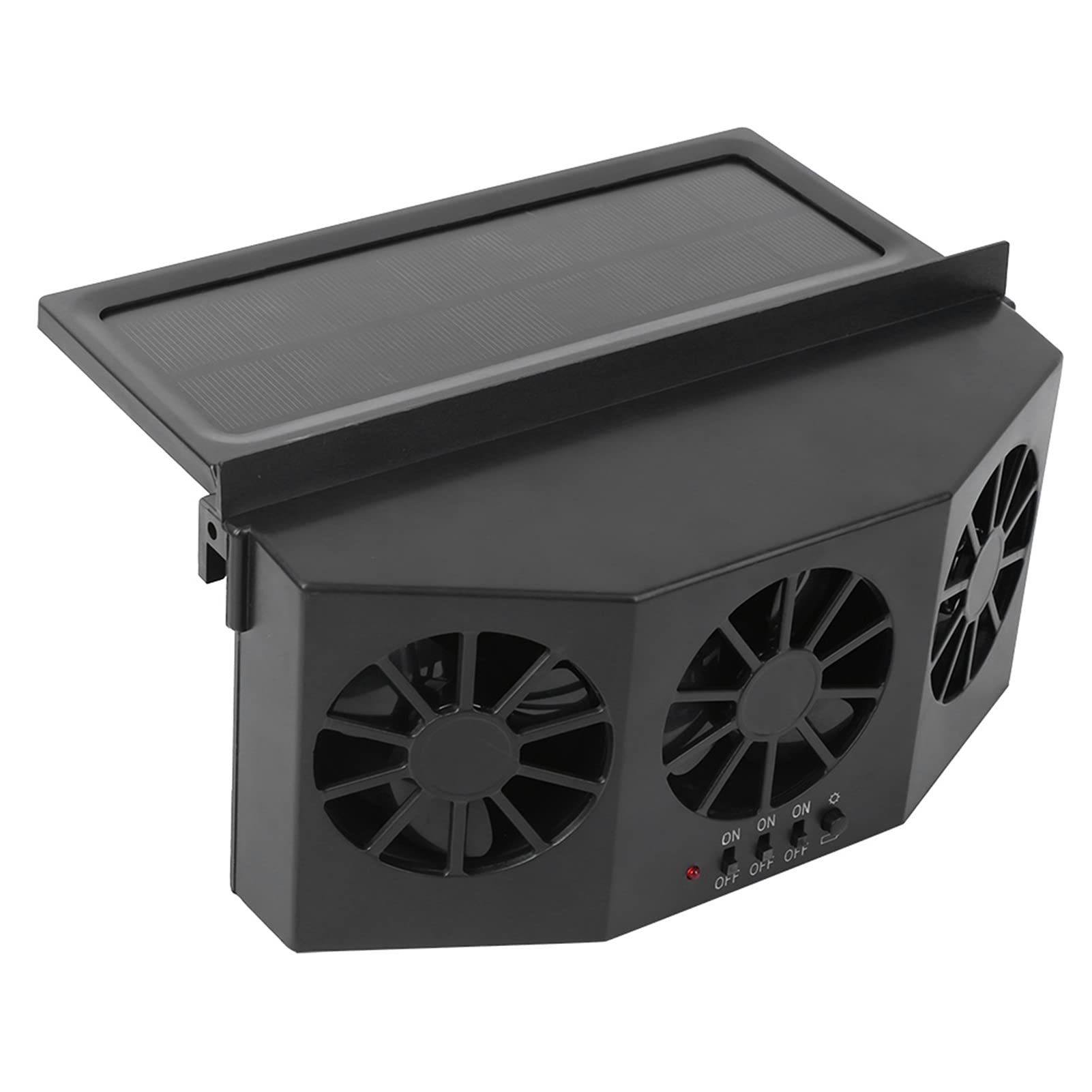 Denash Ventola di Raffreddamento per Auto Portatile, Ventola Solare per Auto, Ventilatore per Auto, per Ventilatore per Auto