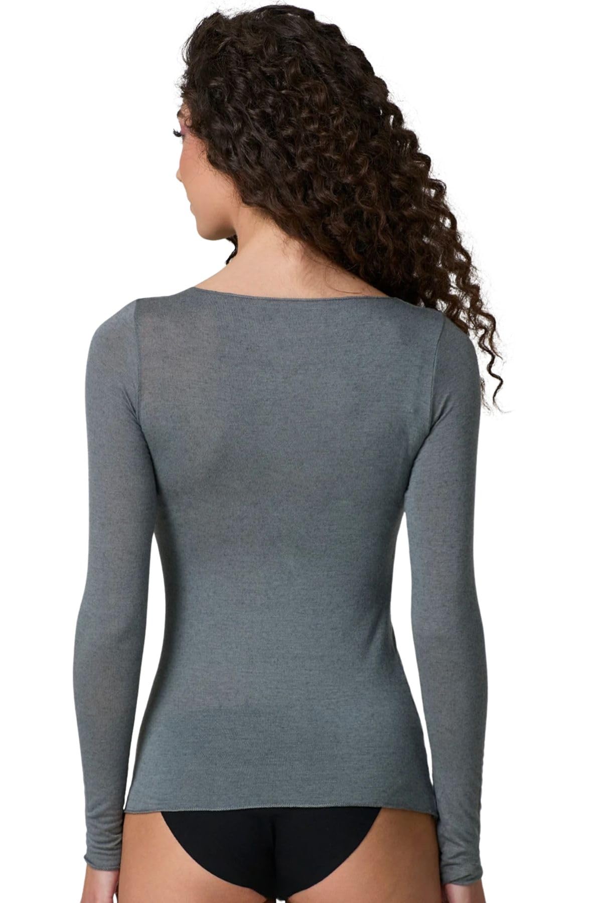 Lady · C Suéter Modal + Cachemir Cuello Barco Mujer Ropa Interior Abrigos y Chaquetas Suave Y Caliente