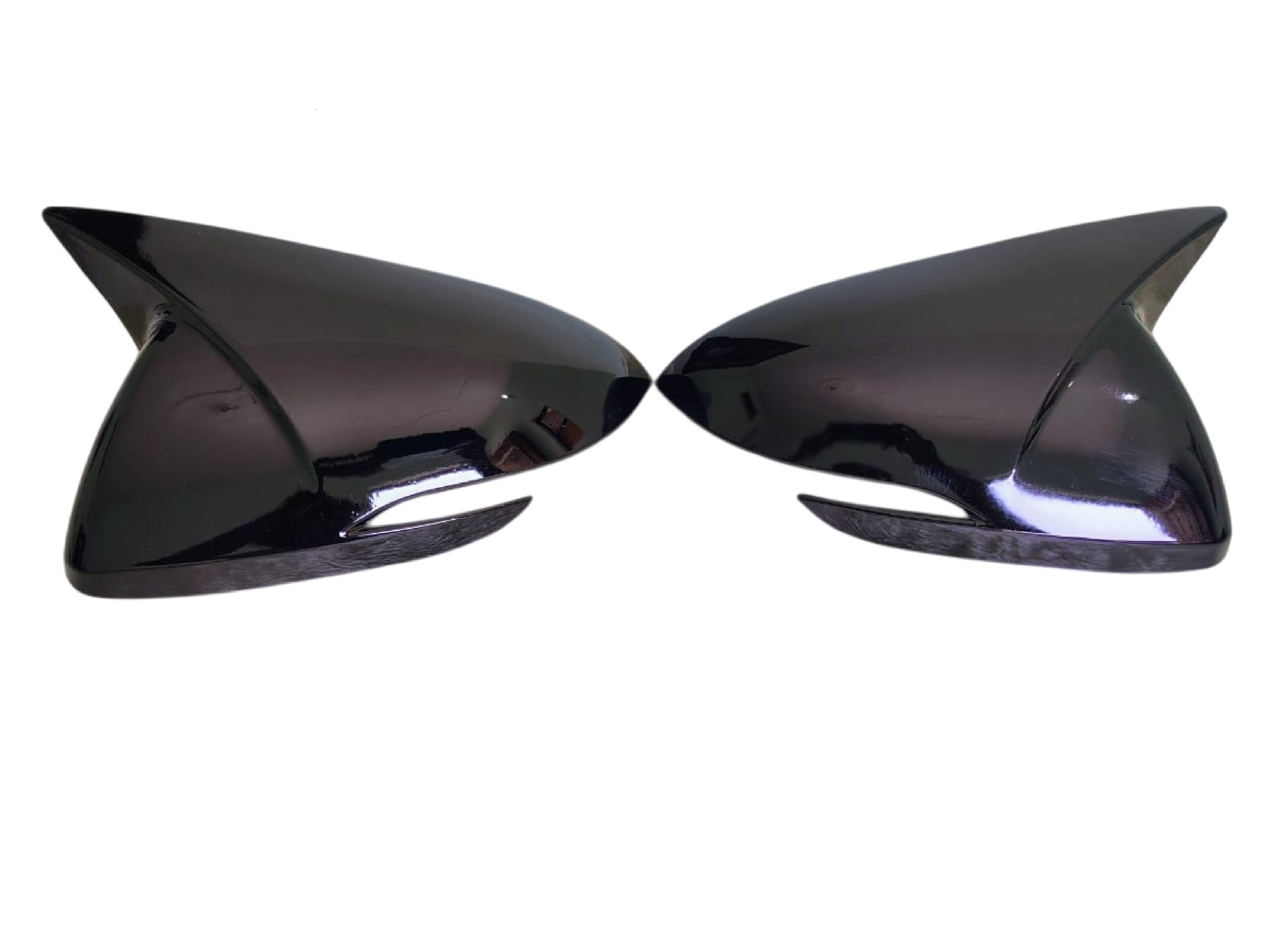 Batman Style Side Mirror Cover with Indicator Cut for Hyundai Verna 2017-2020, Glossy Black, Self Adhesive Installation, Set of 2 LH & RH, Decorative Car Exterior Accessory-image-42