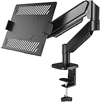 Vista 1 de Telescopic Stand for Laptop Display, with Stable Elevation Support, Black, Computer Bracket Adjustable Display Arm, Tablet Holder Desktop Clamp