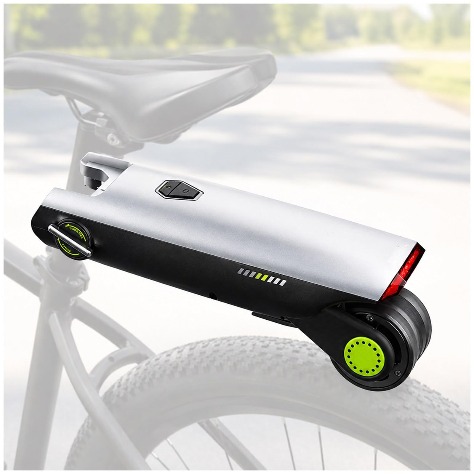 Wangyingxu Electric Bike Power Assist Booster, 25KMH Maximum Speed, 50KM Range, Lightweight 2KG Bicycle Booster with Smart App Control for Outdoor Riding & Daily Commuting