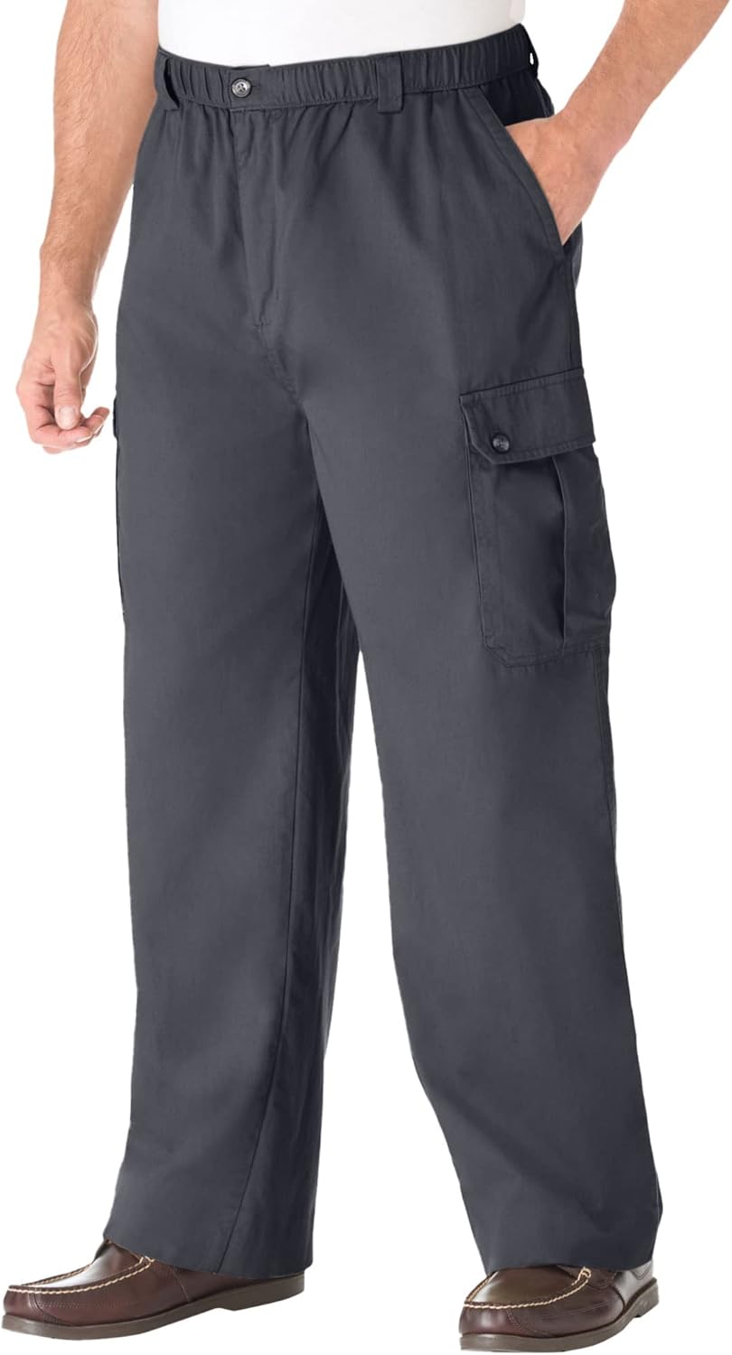 KingSize Men's Big & Tall Knockarounds Full-Elastic Waist Cargo Pants