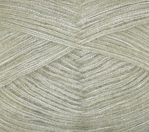 Image of M.G ENTERPRISE Knitting Wool Yarn, Soft Fancy Feather Wool Steel Grey 100 GMS Best Used with Knitting Needles, Soft Fancy Wool-UE Art-HEC
