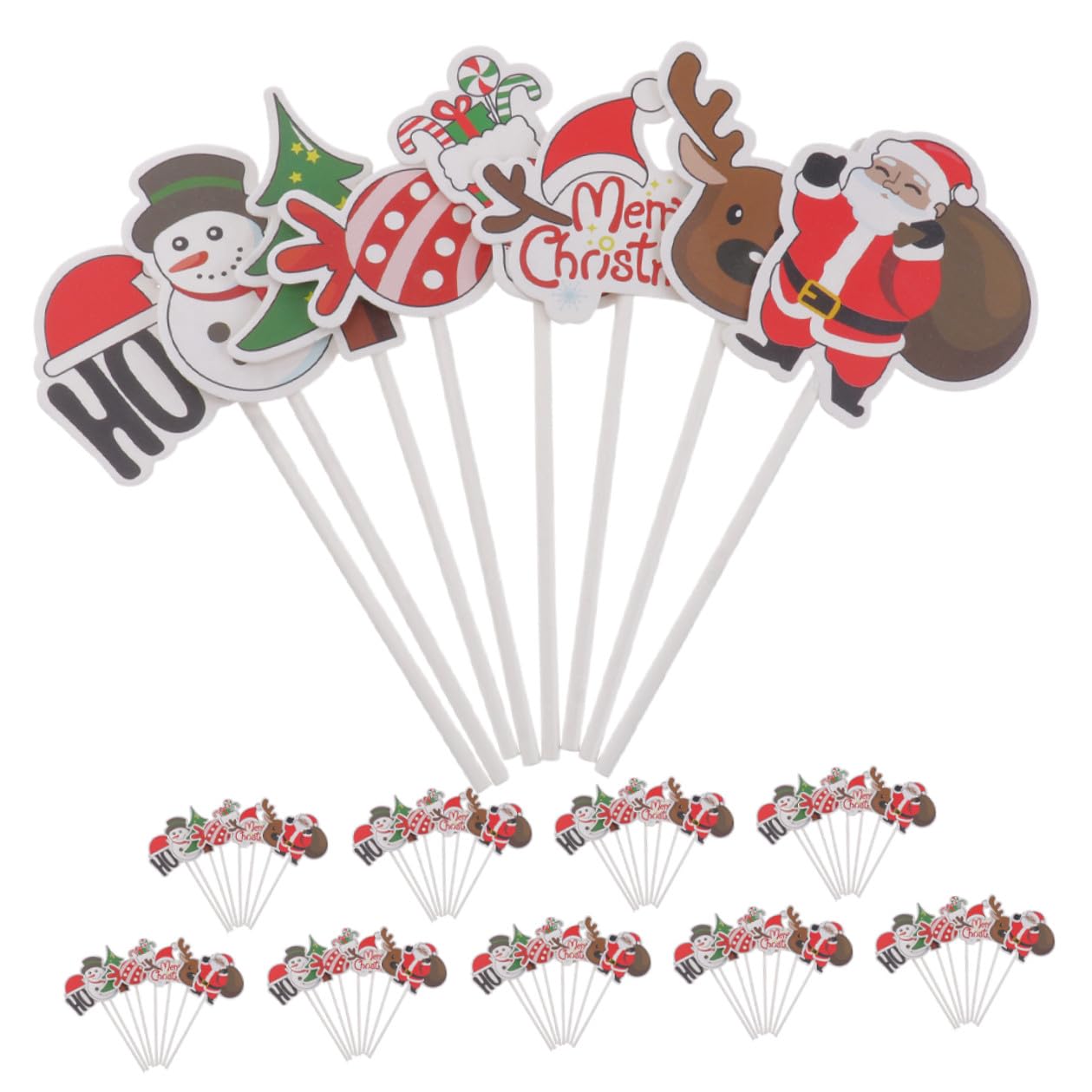 Adornos para cupcakes navideños en fiestas familiares para decorar dulces y meriendas infantiles