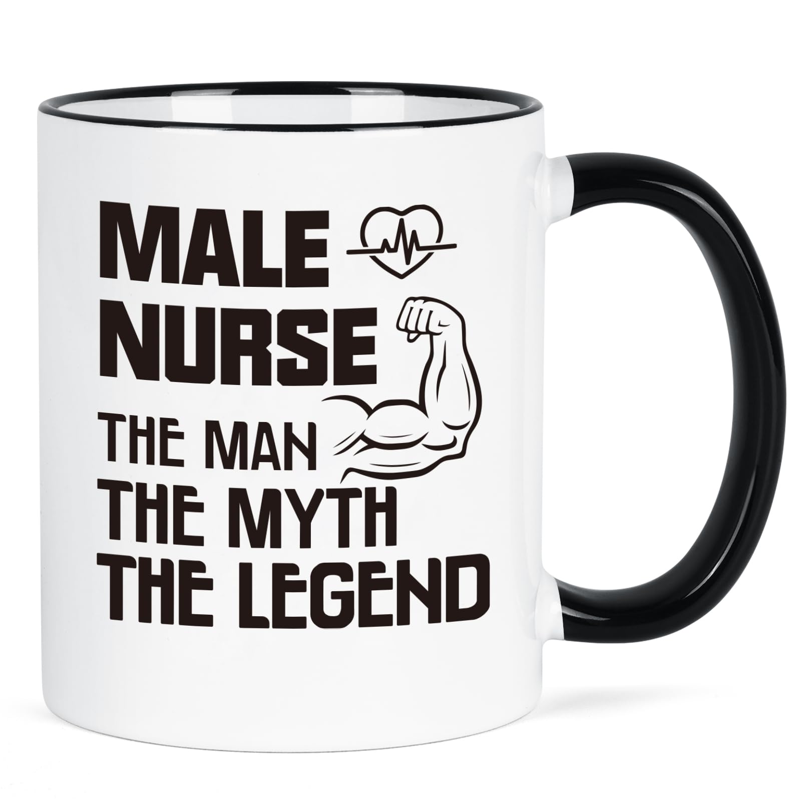 YHRJWN Male Nurse Gifts, The Man The Myth The Legend Mug, Nurse Gifts for Men, Graduation Birthday Nurses Appreciation Gift for Male Nurses, Colleague, Friends, 11 Oz Coffee Mug
