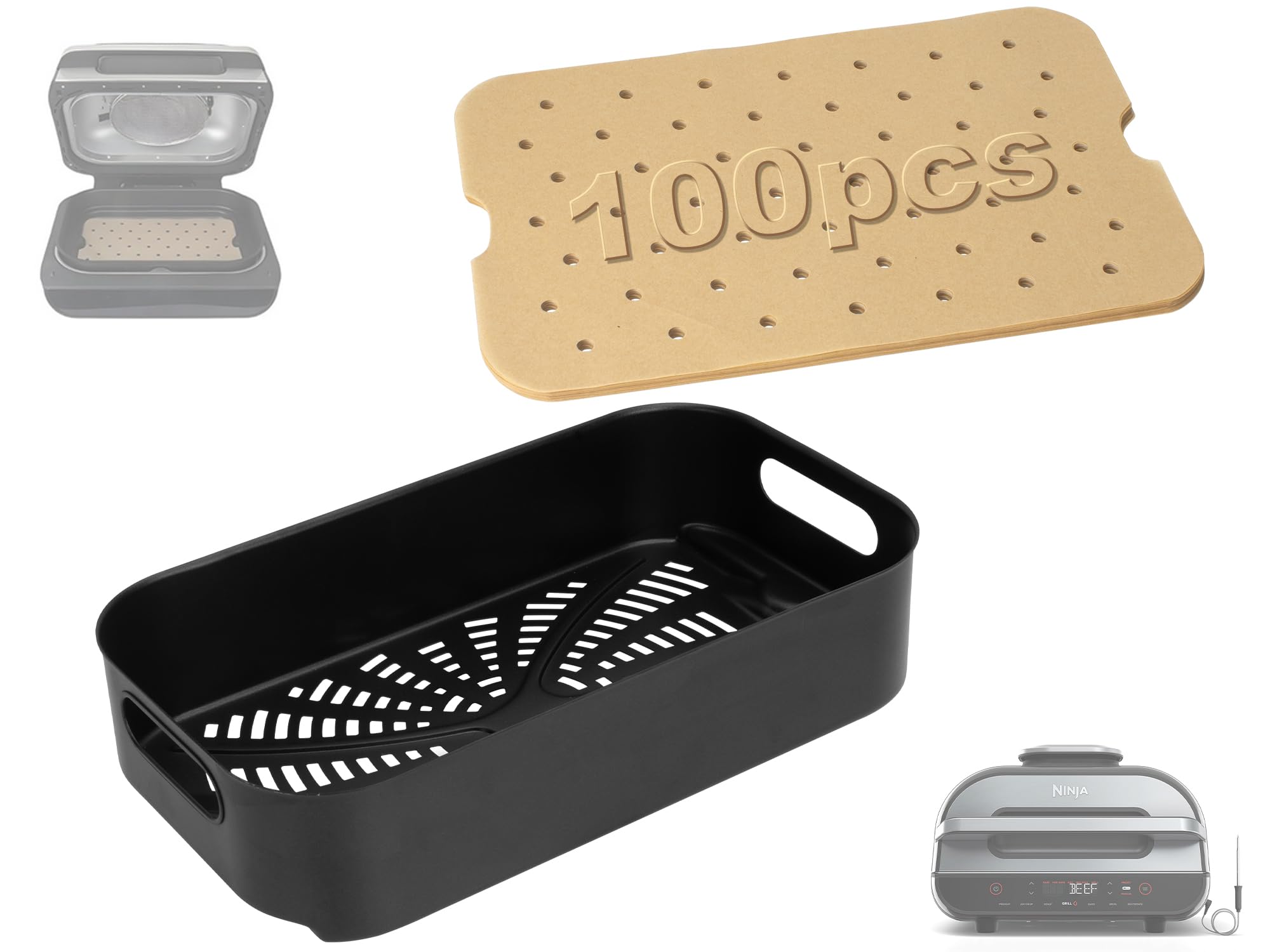Combo Crisper Basket for Ninja Foodi FG551/DG551/DG651 Smart XL 6-in-1 Indoor Grill Acces…