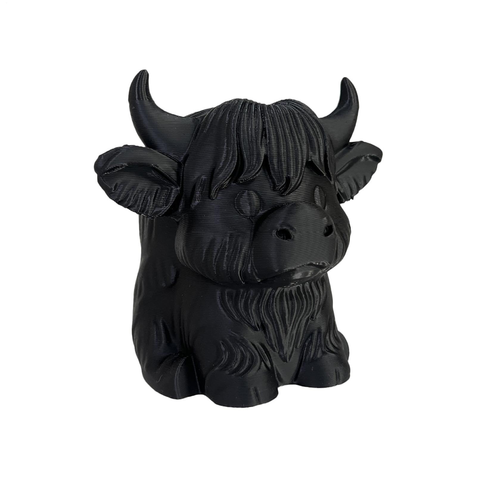 Highland Cattle Tow Ball Cover - Heavy Duty Trailer Hitch Plug, Dust Proof Animal Decoration, Floral Cow Design | Square Tube Receiver Cap for Most Cars, Vehicle, Caravan, Bumper Guard