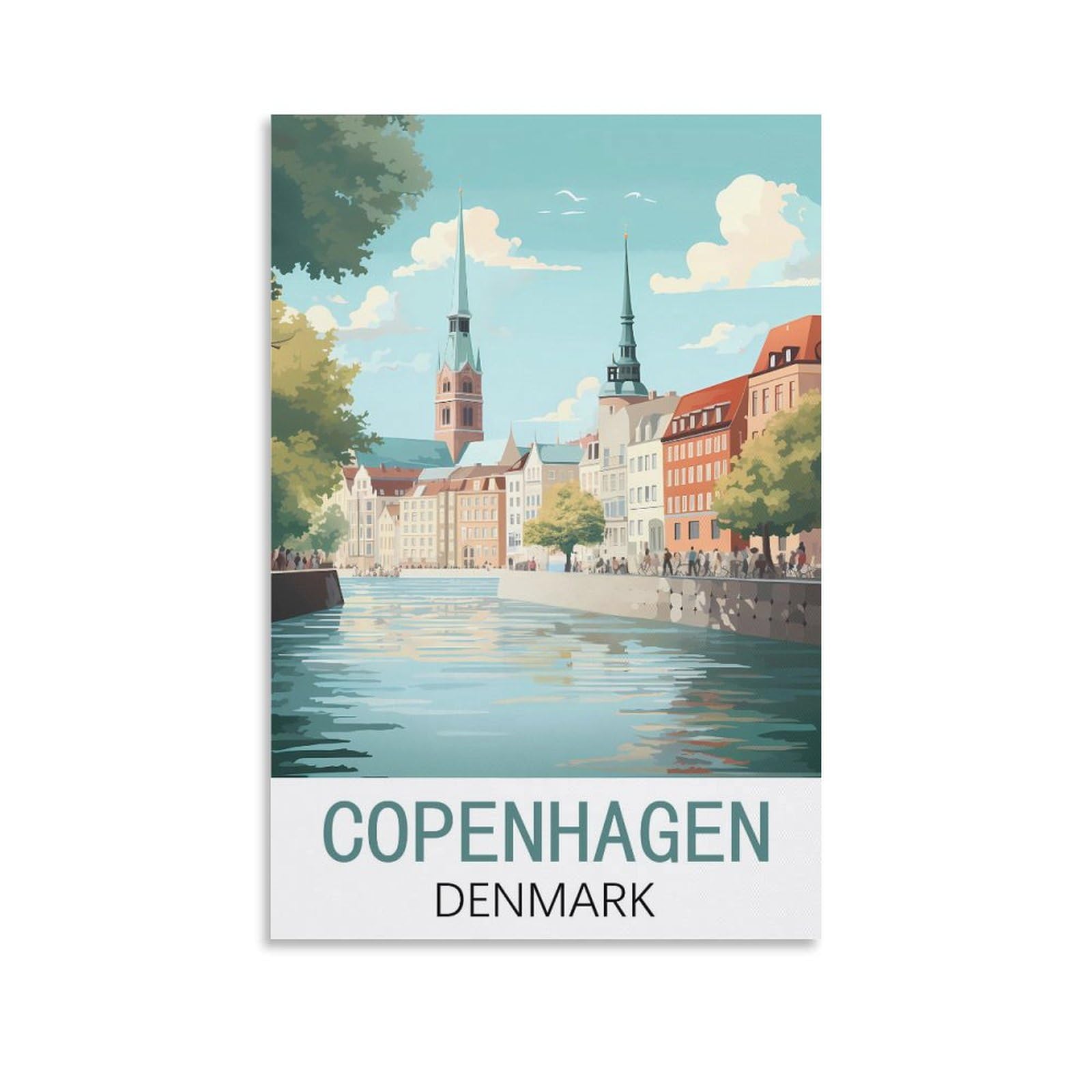 Metal Tin Sign Plaque Poster Copenhagen Denmark Funny Bar Tin Signs Warning Metal Signs Vintage Man Cave Wall Decor 20x30cm
