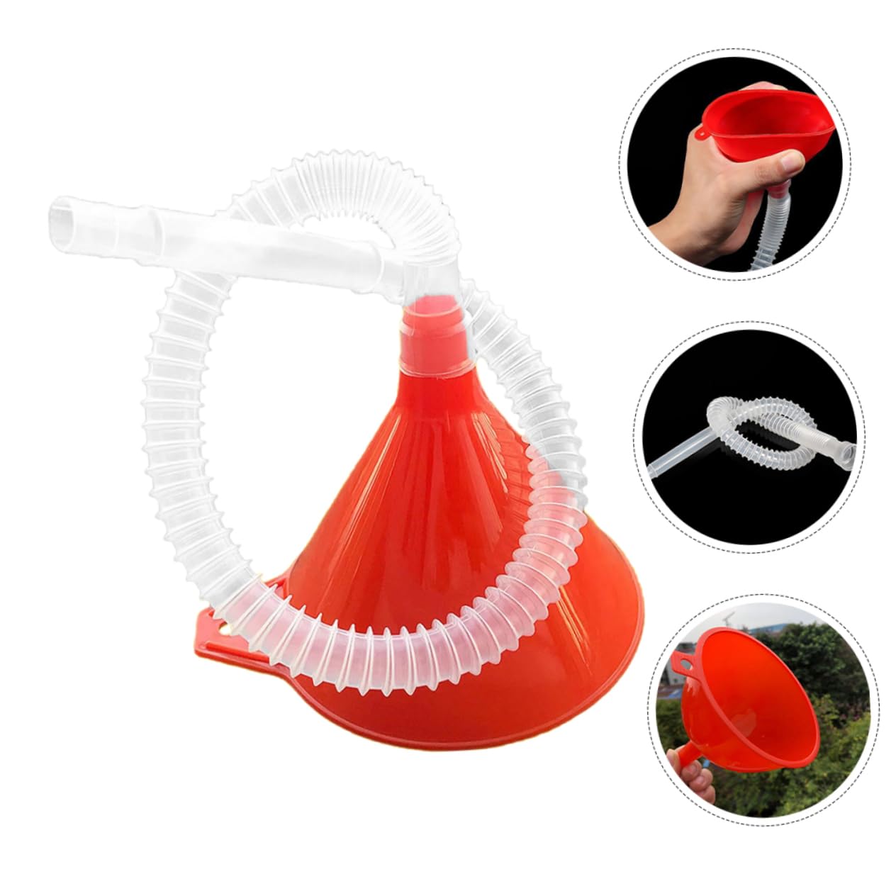 iplusmile 6piezas Embudo Para y Combustible Tubo Flexible Para Motocicletas y Vehículos Para Llenado Rápido Sin Derrames