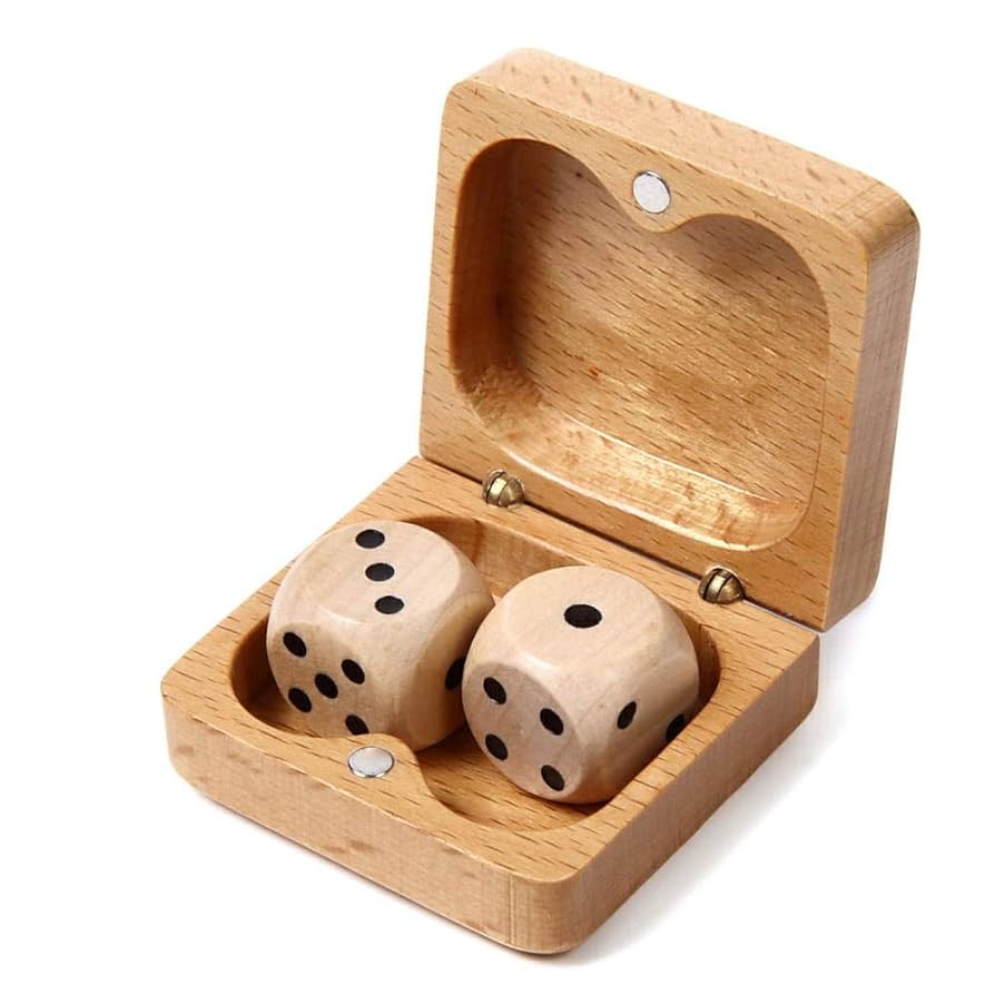 Amazon | [ATULLE] 天然木のサイコロセット ケース付き ダイス