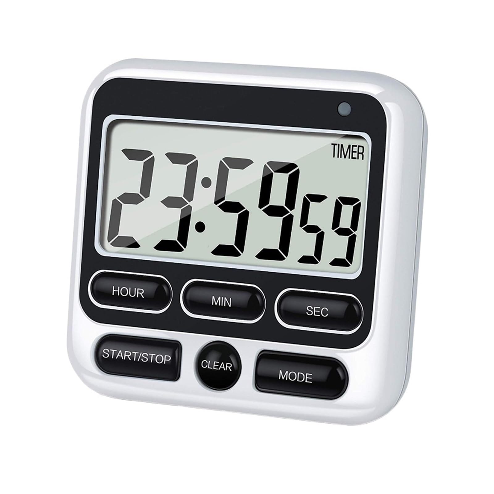 Digital Screen Kitchen Timer Large Display Square Cooking Count Up Countdown Alarm Clock Sleep Stopwatch Reliable Efficient(BLACK)